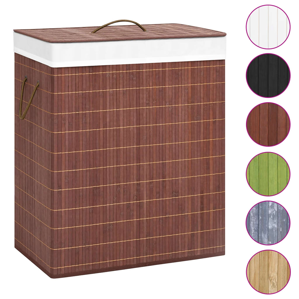 Bamboo Laundry Basket Brown 100 L