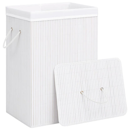 Bamboo Laundry Basket White