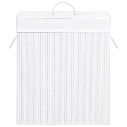 Bamboo Laundry Basket White 83 L