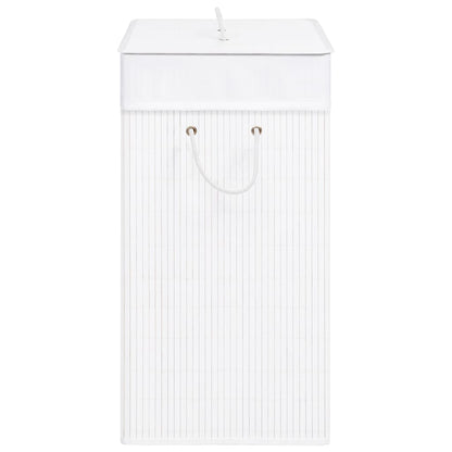 Bamboo Laundry Basket White 83 L