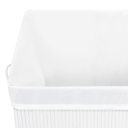 Bamboo Laundry Basket White 83 L