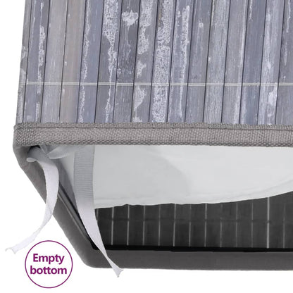 Bamboo Laundry Basket Grey