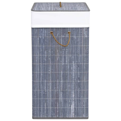 Bamboo Laundry Basket Grey 83 L