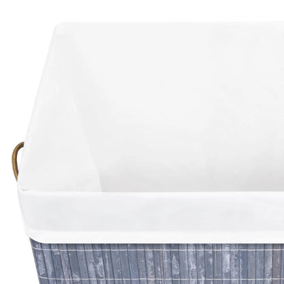 Bamboo Laundry Basket Grey 83 L