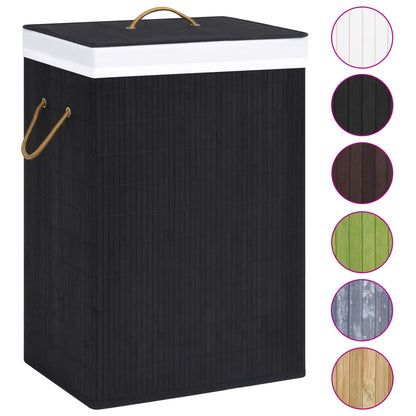 Bamboo Laundry Basket Black