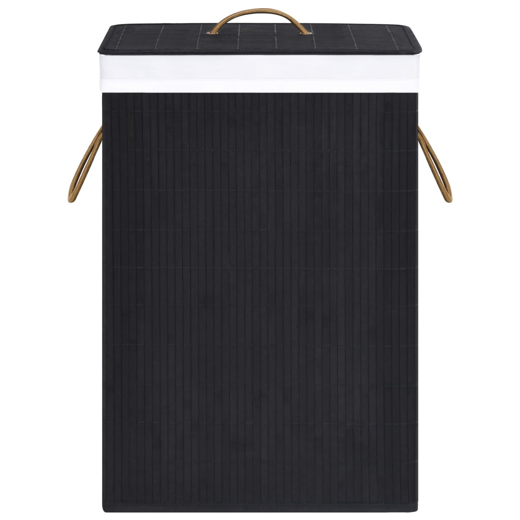 Bamboo Laundry Basket Black