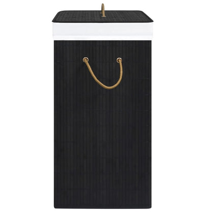 Bamboo Laundry Basket Black