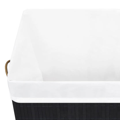 Bamboo Laundry Basket Black 83 L