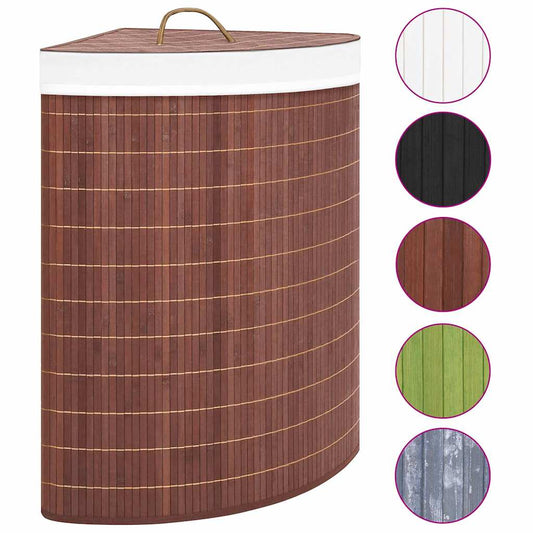 Bamboo Corner Laundry Basket Brown 60 L