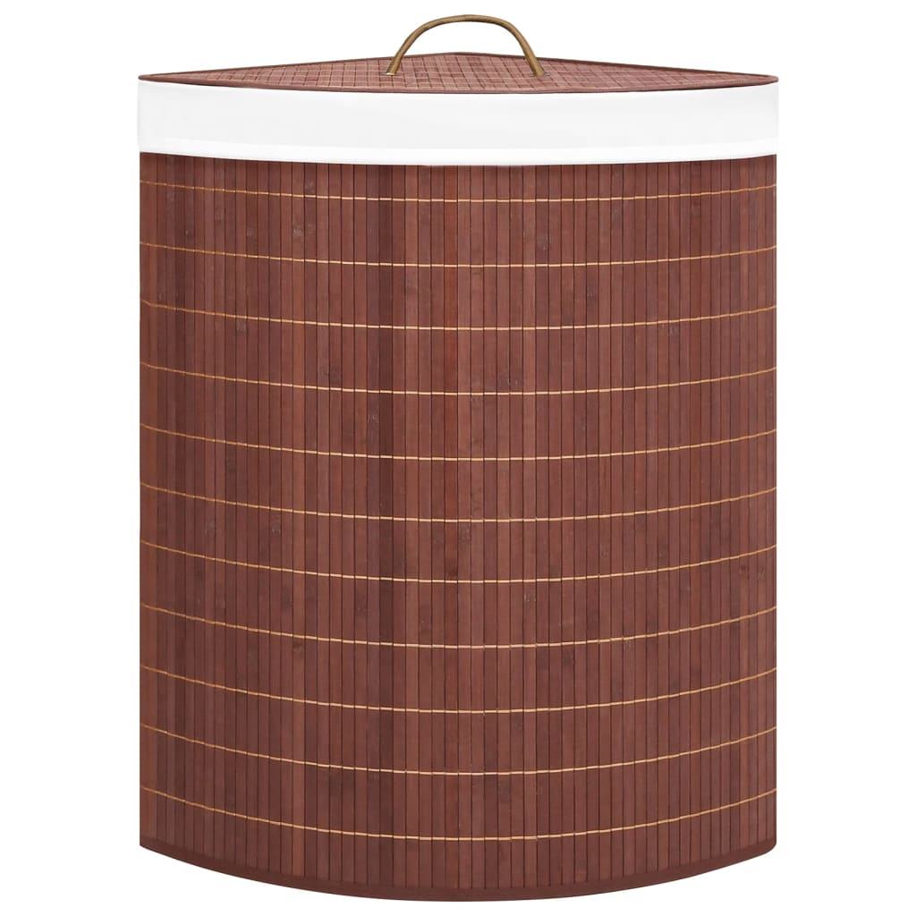 Bamboo Corner Laundry Basket Brown 60 L