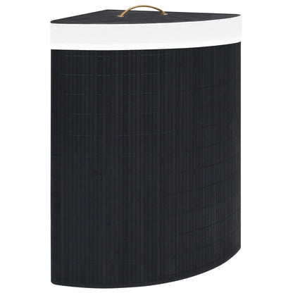 Bamboo Corner Laundry Basket Black 60 L