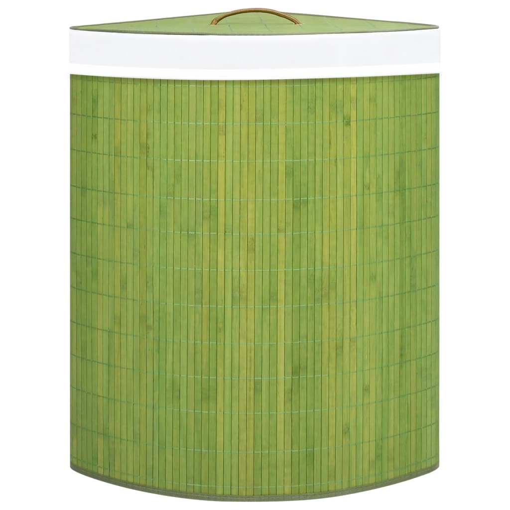 Bamboo Corner Laundry Basket Green 60 L