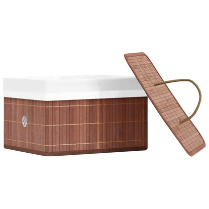 Bamboo Storage Boxes 4 pcs Brown