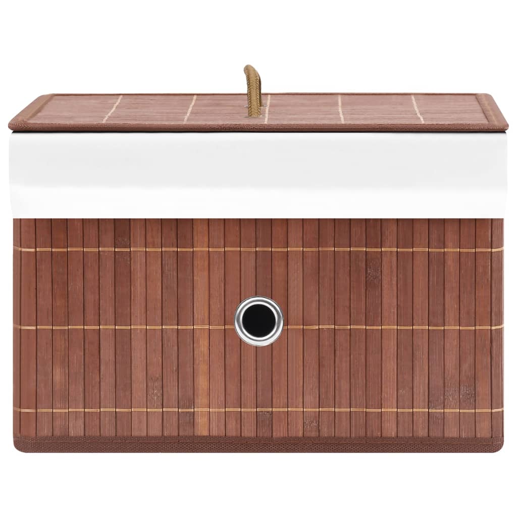 Bamboo Storage Boxes 4 pcs Brown