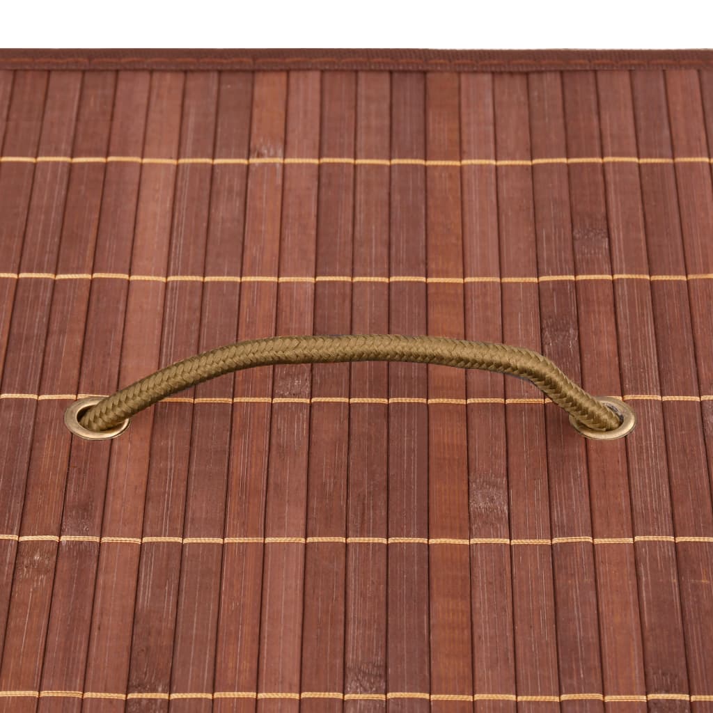 Bamboo Storage Boxes 4 pcs Brown