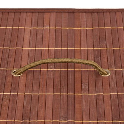 Bamboo Storage Boxes 4 pcs Brown