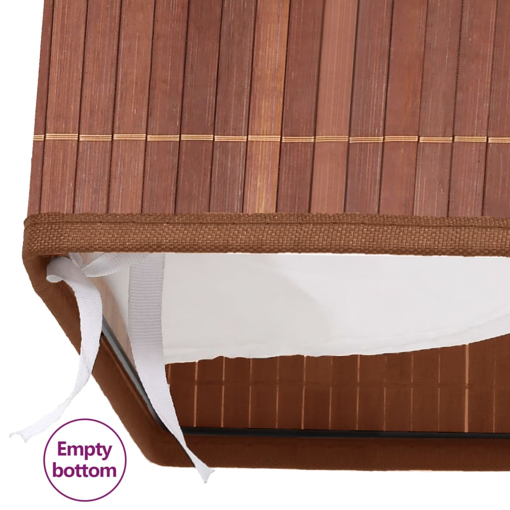 Bamboo Storage Boxes 4 pcs Brown