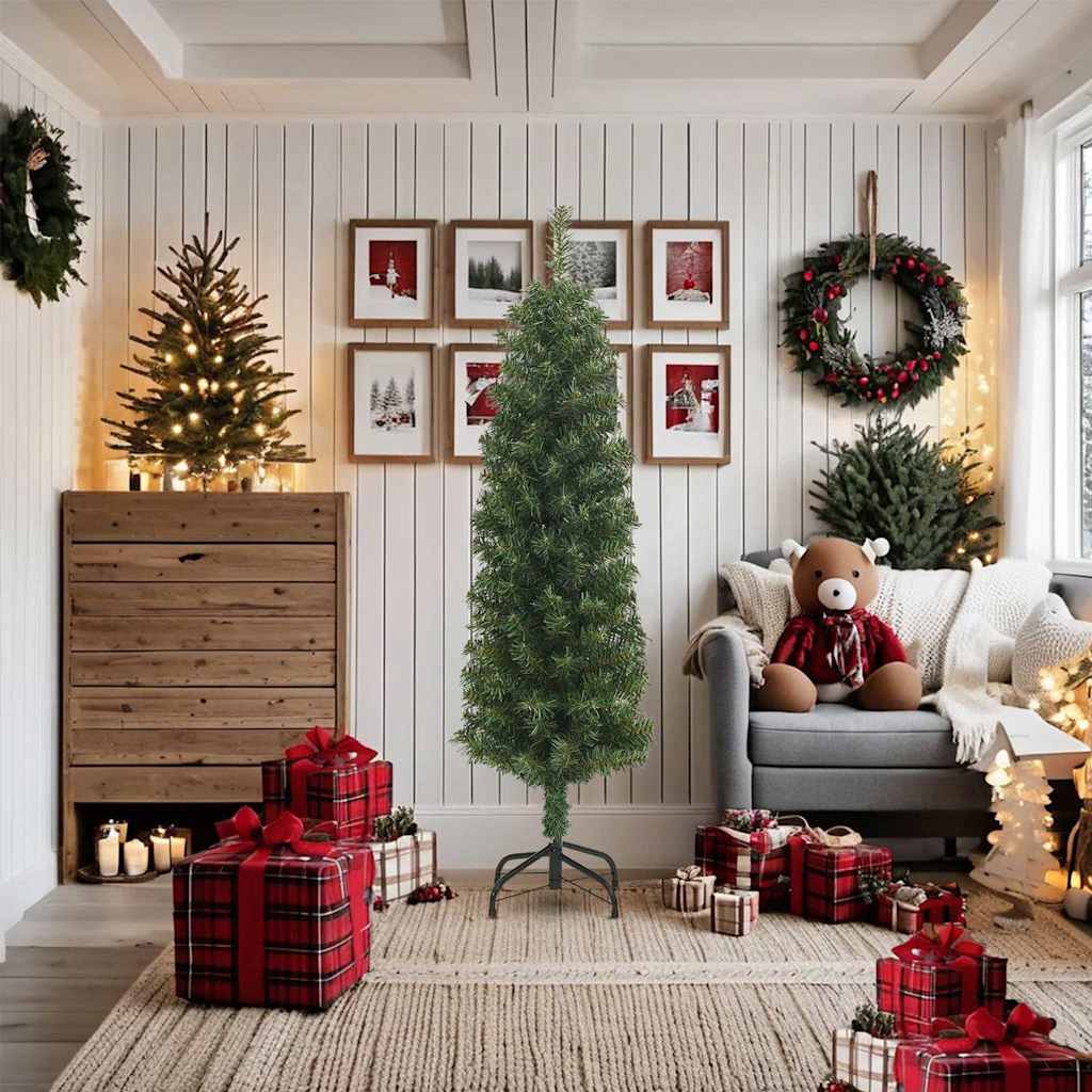 Artificial Christmas Tree | Green | PVC, Steel | Slim
