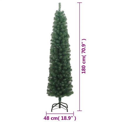 Artificial Christmas Tree | Green | PVC, Steel | Slim