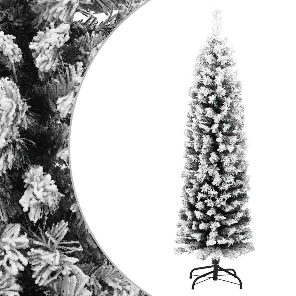 Artificial Christmas Tree | Green | PVC, Steel | Slim | Ornaments