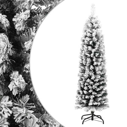 Artificial Christmas Tree | Green | PVC, Steel | Slim | Ornaments
