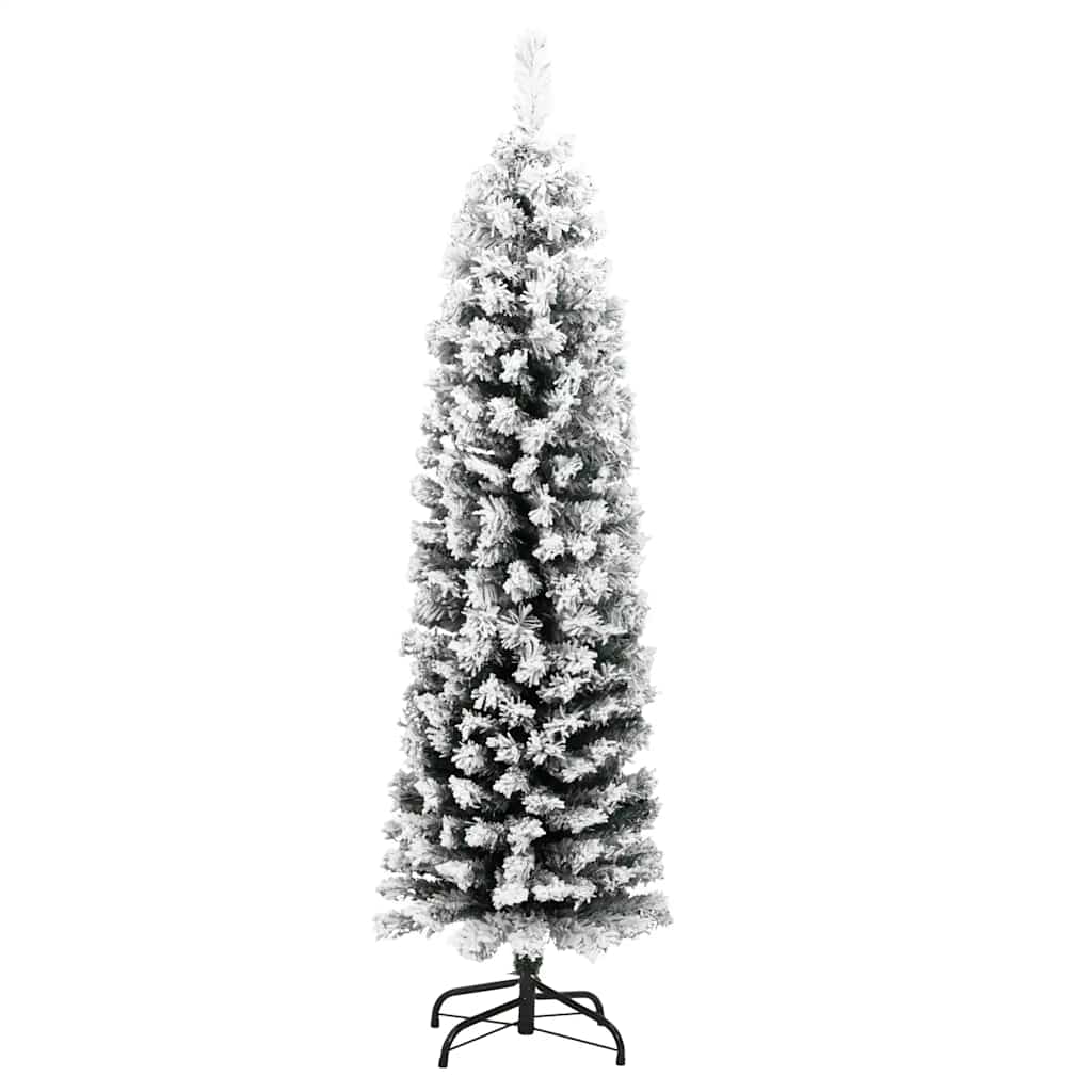 Artificial Christmas Tree | Green | PVC, Steel | Slim | Ornaments