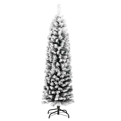 Artificial Christmas Tree | Green | PVC, Steel | Slim | Ornaments