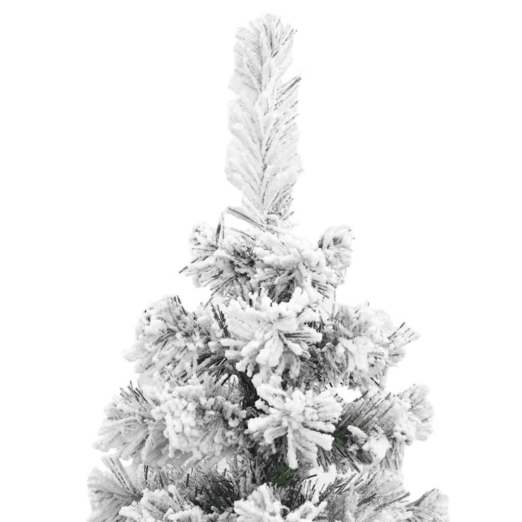 Artificial Christmas Tree | Green with flocked white snow | PVC, Steel