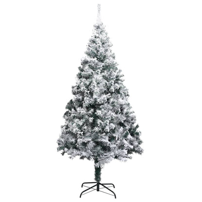 Artificial Christmas Tree with Flocked Snow Green 240 cm PVC