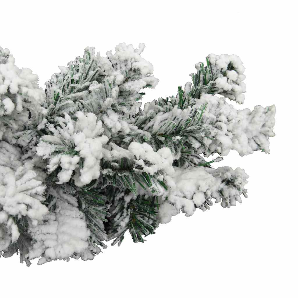 Christmas Garland | Green with white flocked snow | PVC | 10 m length