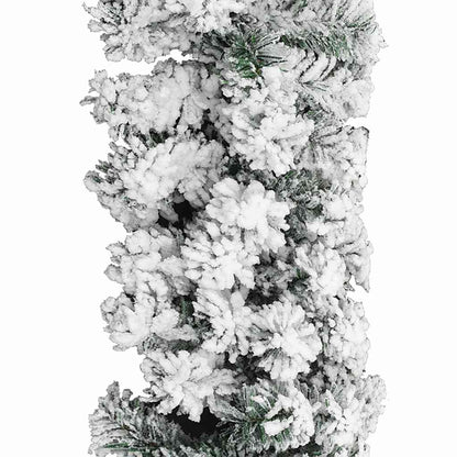 320969 vidaXL Christmas Garland with Flocked Snow Green 20 m PVC