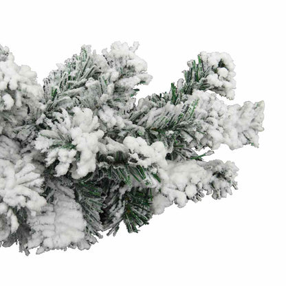 320969 vidaXL Christmas Garland with Flocked Snow Green 20 m PVC