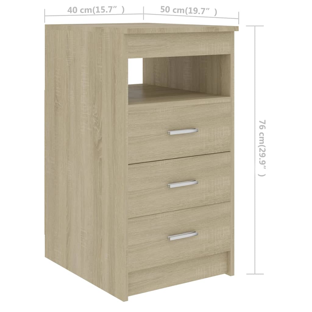 Desk Sonoma Oak Engineered Wood Medium Computer Desk