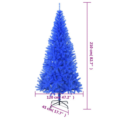 Artificial Christmas Tree with Stand Blue 210 cm PVC