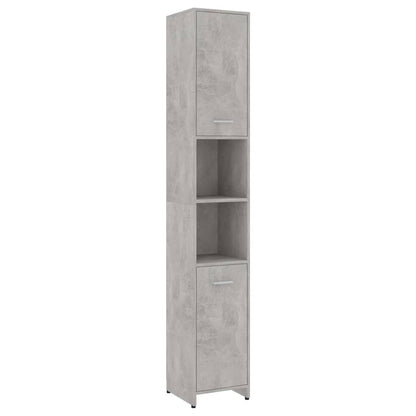 Bathroom Cabinet Concrete Grey 30x30x183.5 cm Engineered Wood