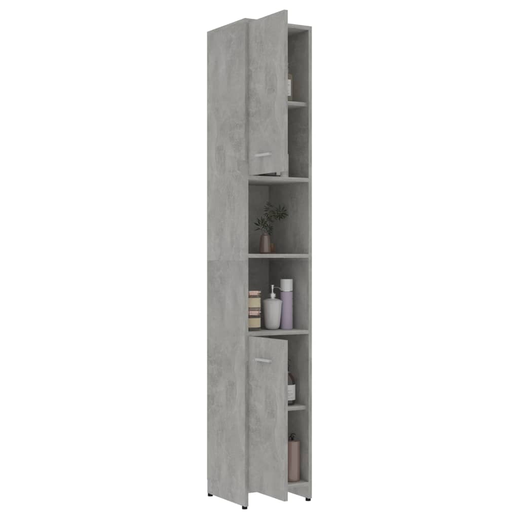 Bathroom Cabinet Concrete Grey 30x30x183.5 cm Engineered Wood