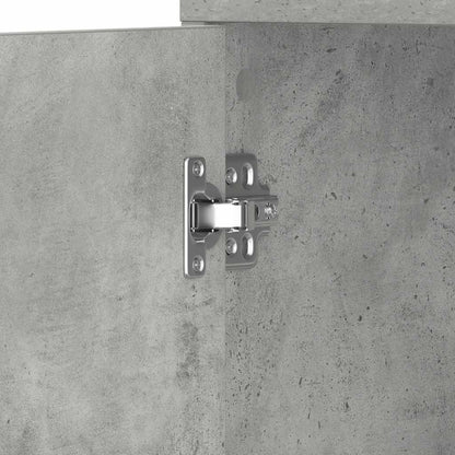 Bathroom Cabinet | Concrete grey | Engineered wood | Tall