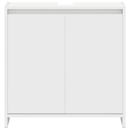 Bathroom Cabinet White 60x33x61 cm Engineered Wood