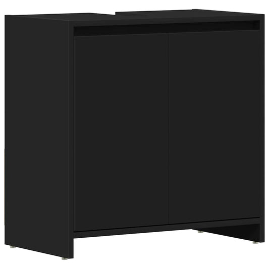 Bathroom Cabinet Black 60x33x60 cm Engineered Wood