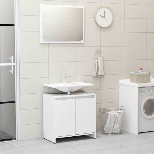 Bathroom Furniture Set | White | Engineered Wood | Medium