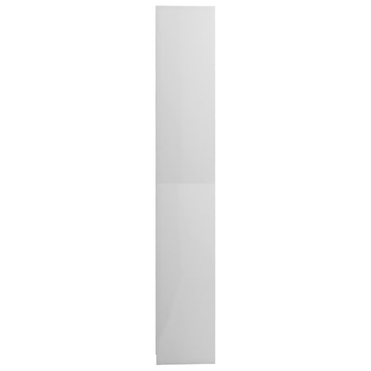 Bathroom Cabinet High Gloss White 30x30x183.5 cm Engineered Wood