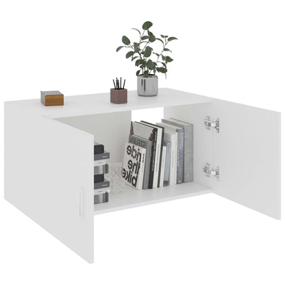 Wall Mounted Cabinet White 80x39x40 cm Engineered Wood