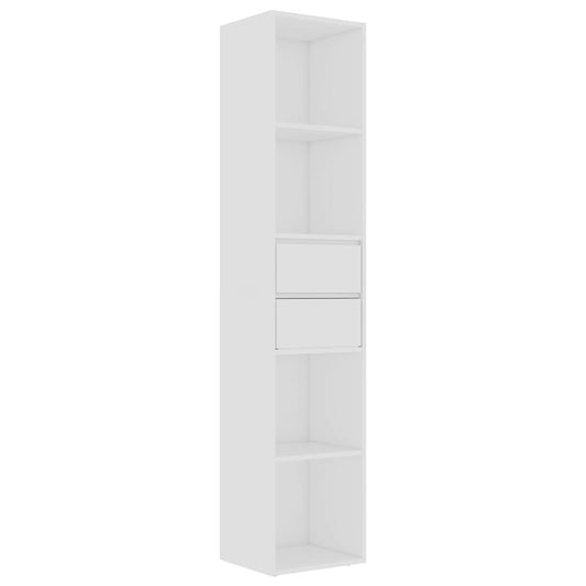 Book Cabinet | White | Engineered Wood | 171 cm | Book Cabinet