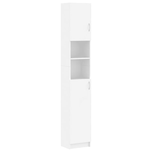 Bathroom Cabinet | White | Engineered Wood | Tall | Bathroom Cabinet