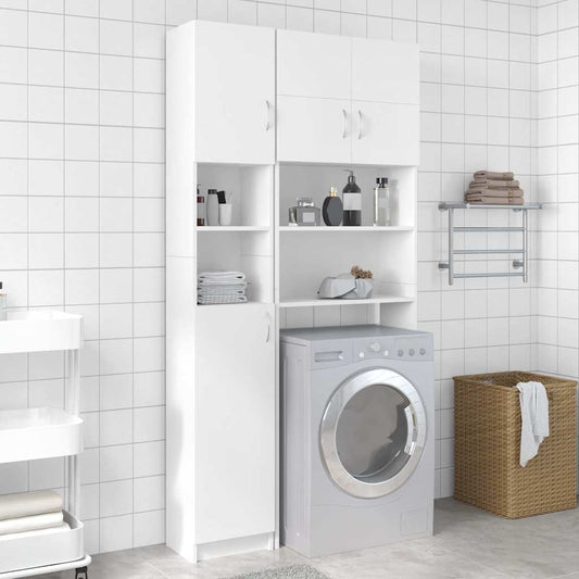 Bathroom Cabinet | White | Engineered Wood | Tall | Bathroom Cabinet