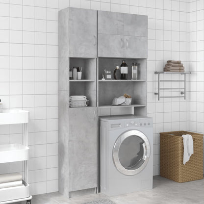 Bathroom Cabinet | Concrete grey | Engineered wood | Tall