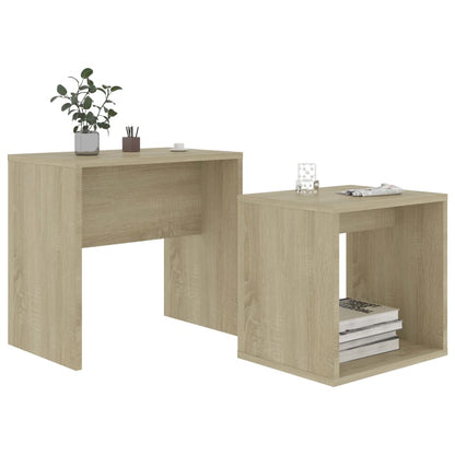 Coffee Table Set Sonoma Oak 18.9"x11.8"x17.7" Engineered Wood