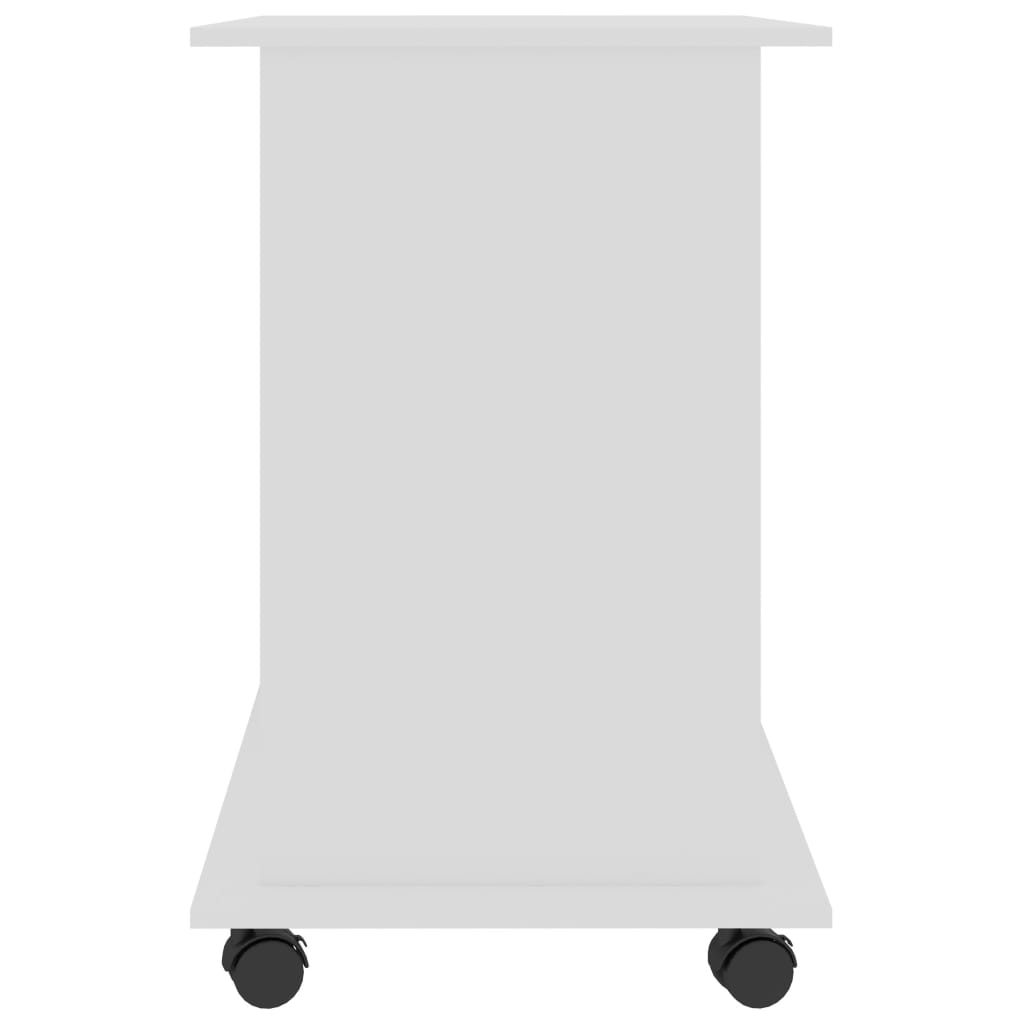 vidaXL Computer Desk White Engineered wood Compact Pull-Out