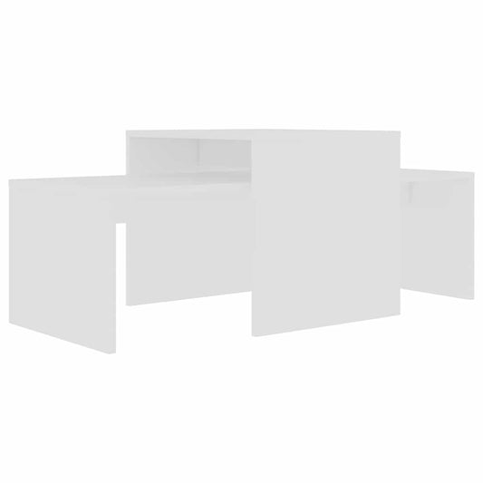 Table | White | Engineered Wood | Medium | Stackable | Nesting Table