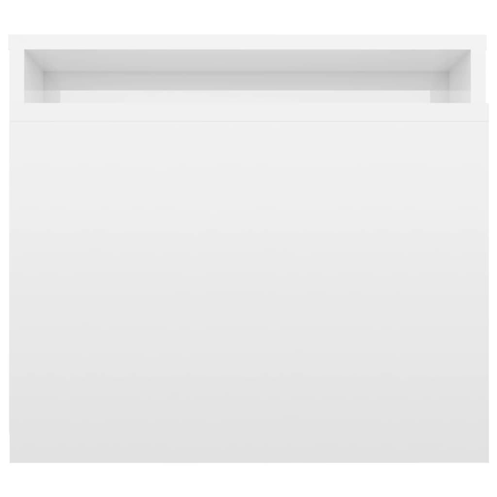Table | Glossy White | Engineered Wood | 100 x 48 x 40 cm | Expandable